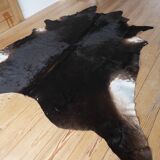 Tapis salon peau de vache veritable vintage design 1970