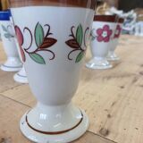 7 old glazed stoneware mazagrans