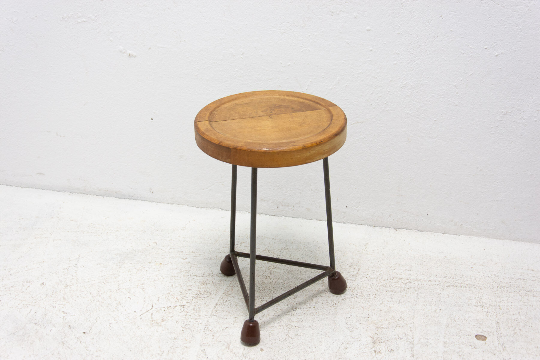 Tabouret industriel du milieu du siècle, années 1950, Tchécoslovaquie