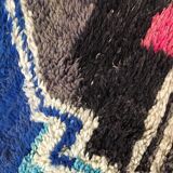 Moroccan Berber carpet boujaad brown with colorful patterns 299x193cm