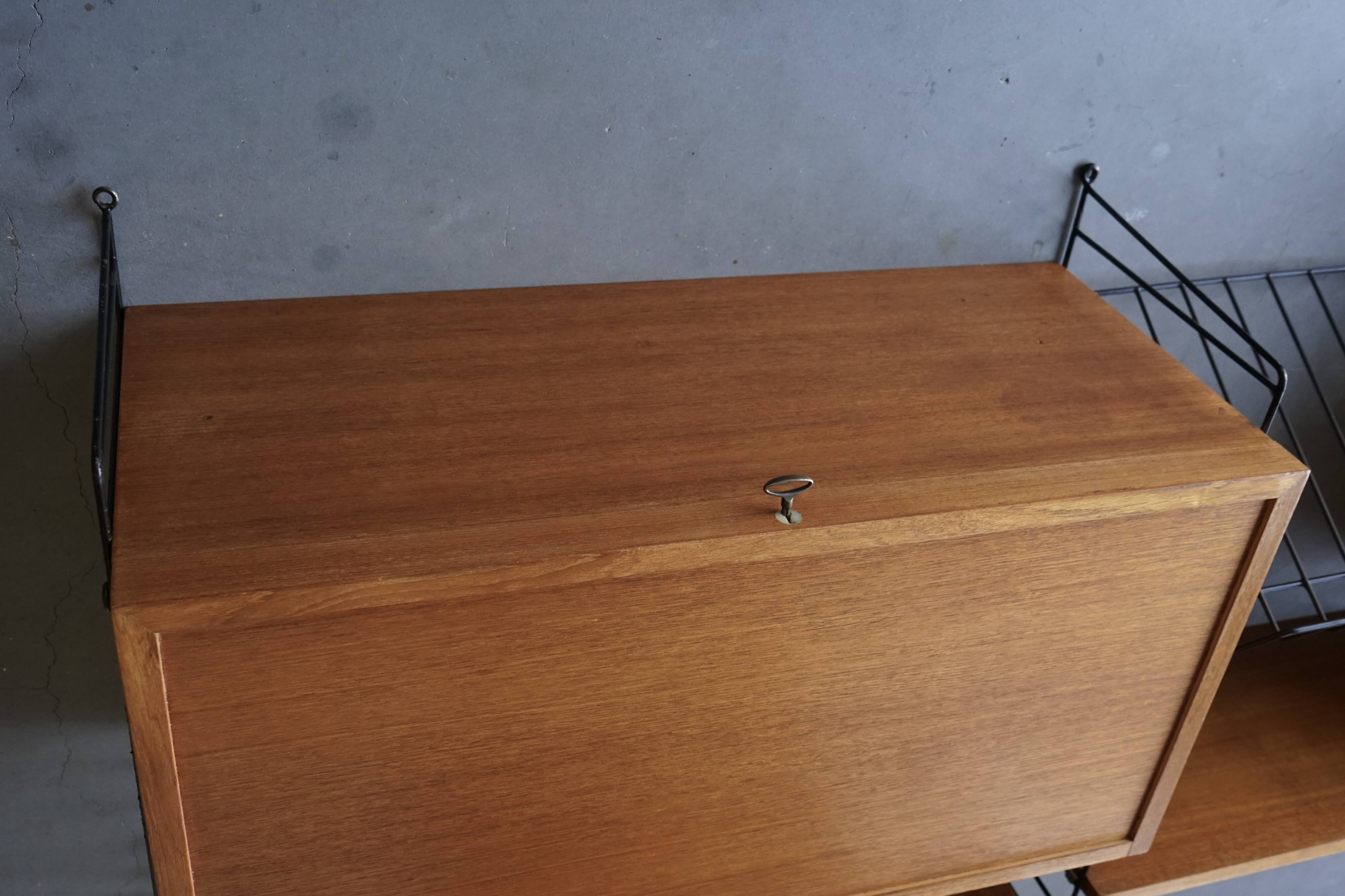 Etagère murale vintage par Nisse Strinning pour String AB, années 1960