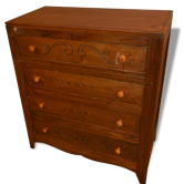 Commode vintage années 40-50 à quatre tiroirs