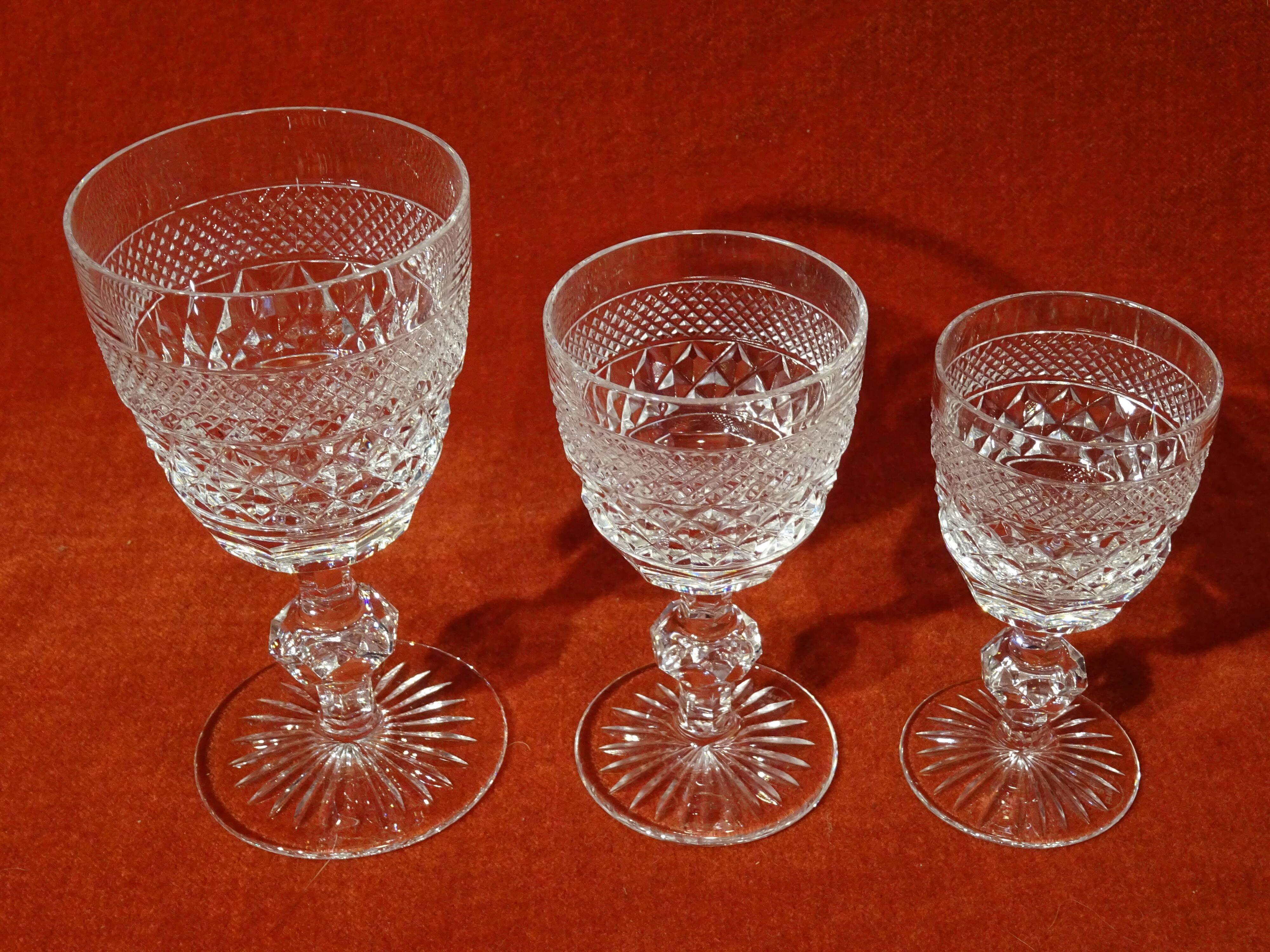 12 crystal crystal glasses stamp Cristal France ref A205/1