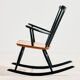 Rocking chair in beech by Roland Rainer for Hagafors