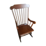Rocking chair vintage en bois massif