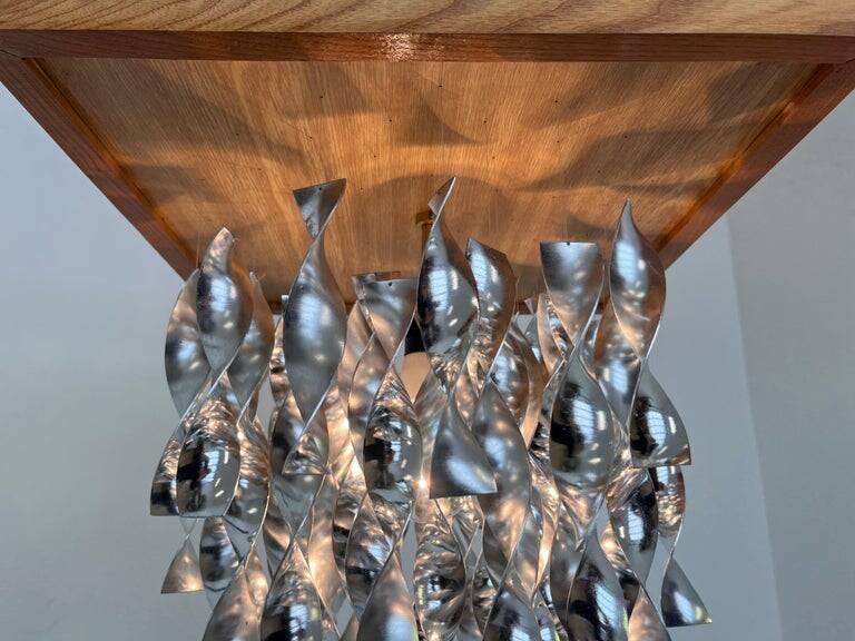 Design aluminium space age ceiling light/pendant - Czechoslovakia/1960s - 3pcs.