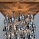 Design aluminium space age ceiling light/pendant - Czechoslovakia/1960s - 3pcs.