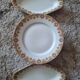 Dessert plate and 2 antique bowls