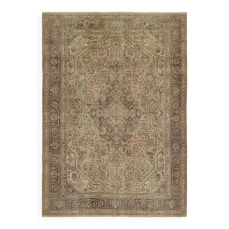 Fait main Oriental Unique 1980s 250 cm x 345 cm Beige Laine Tapis