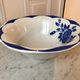 Salad bowl Digoin Sarreguemines Corsica blue 40s-50s