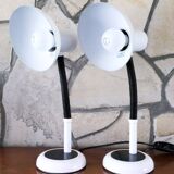 Pair of identical desk or bedside lamps 1970