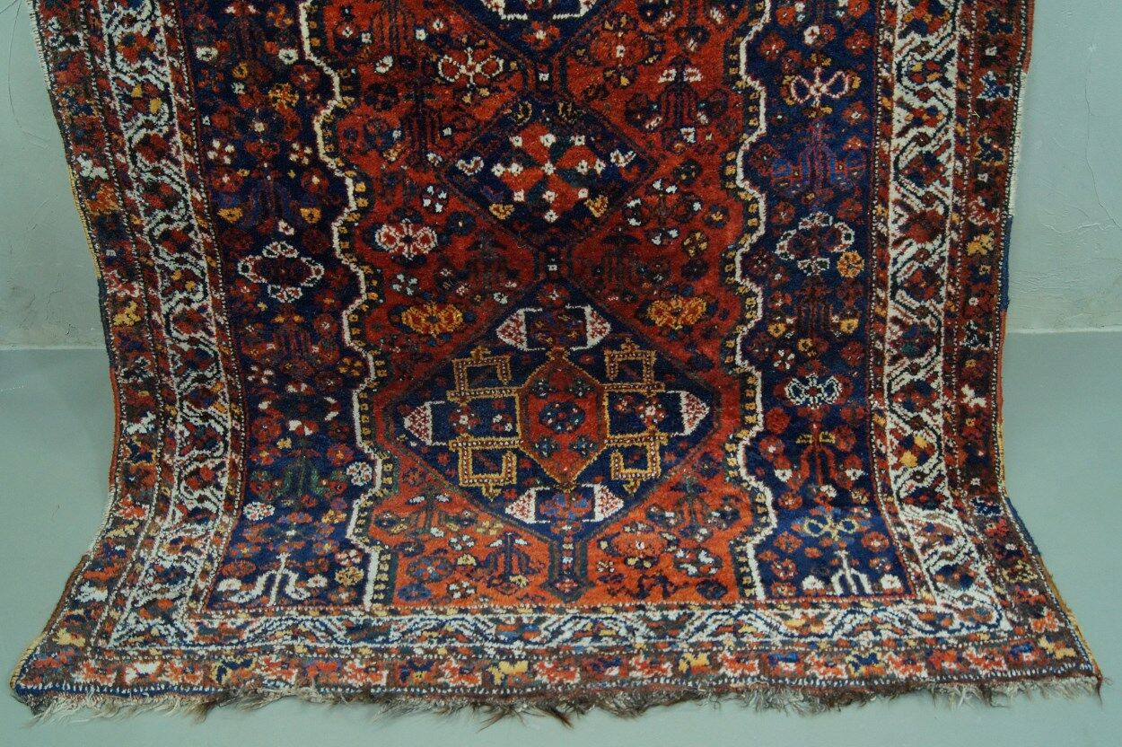 Antique Persian Shiraz carpet, 1900s, 225x162 cm