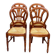 4 country-style medallion chairs in solid cherry with rush seats from the 1990s.