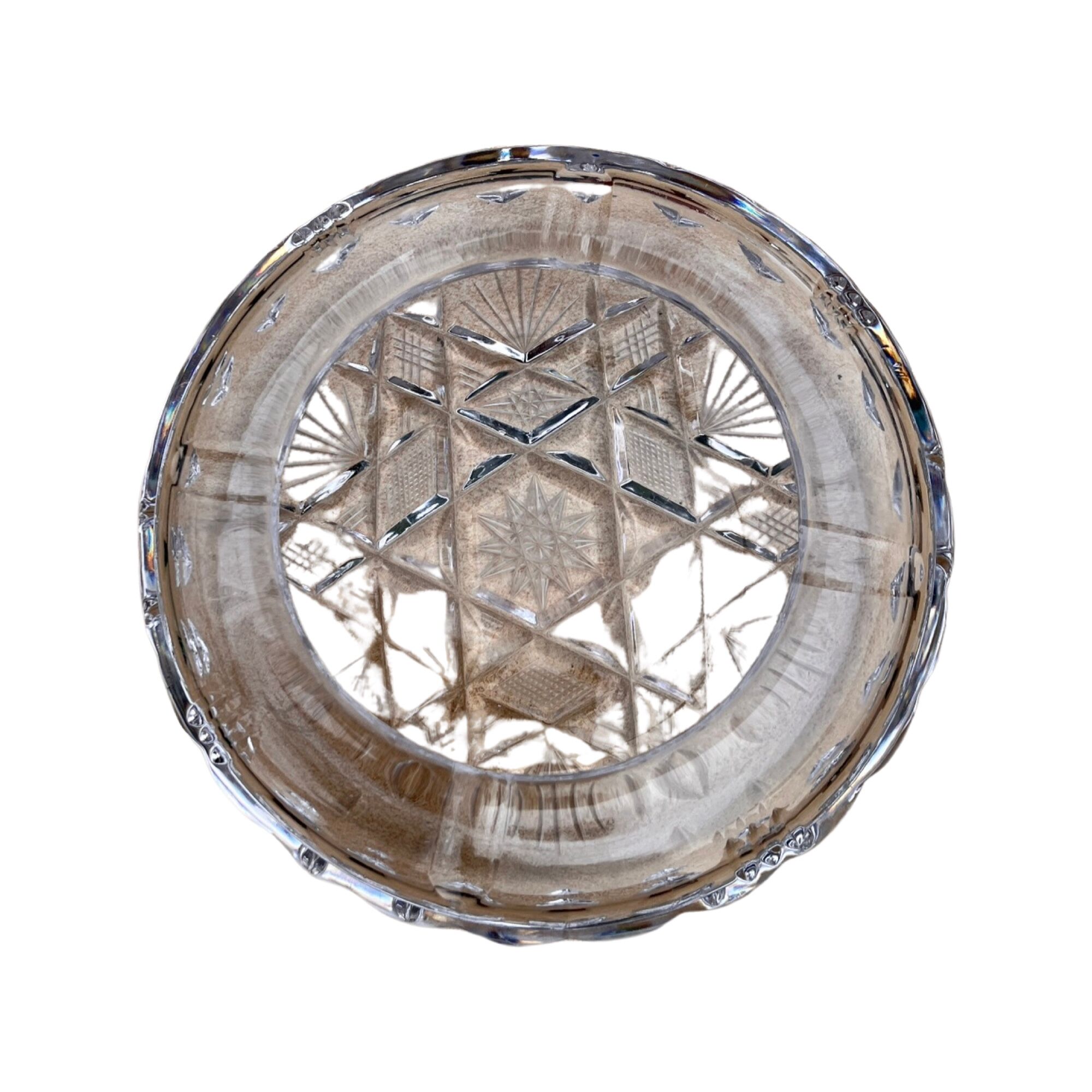 Large crystal ashtray of Huta Szkła Julia, Poland, 1980s.