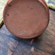 Orange glazed terracotta gargoulette