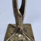 Bronze sculpture with leaf decoration