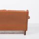 Canapé Wing en cuir cognac moderne danois des années 1970