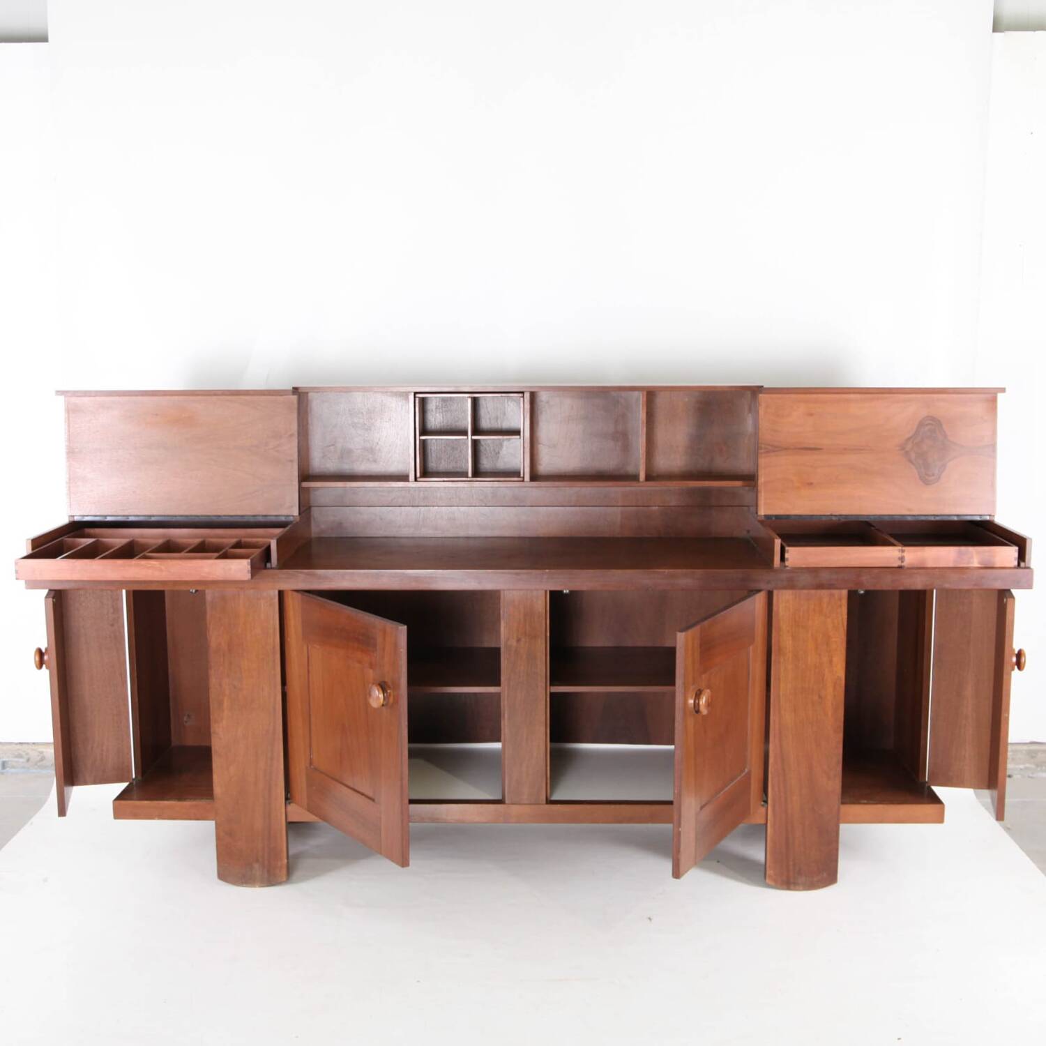 Walnut buffet published by Bernini