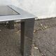 Table basse vintage chrome verre circa 1970