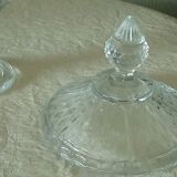 Glass candy box covered pot shower base diamond tip decor