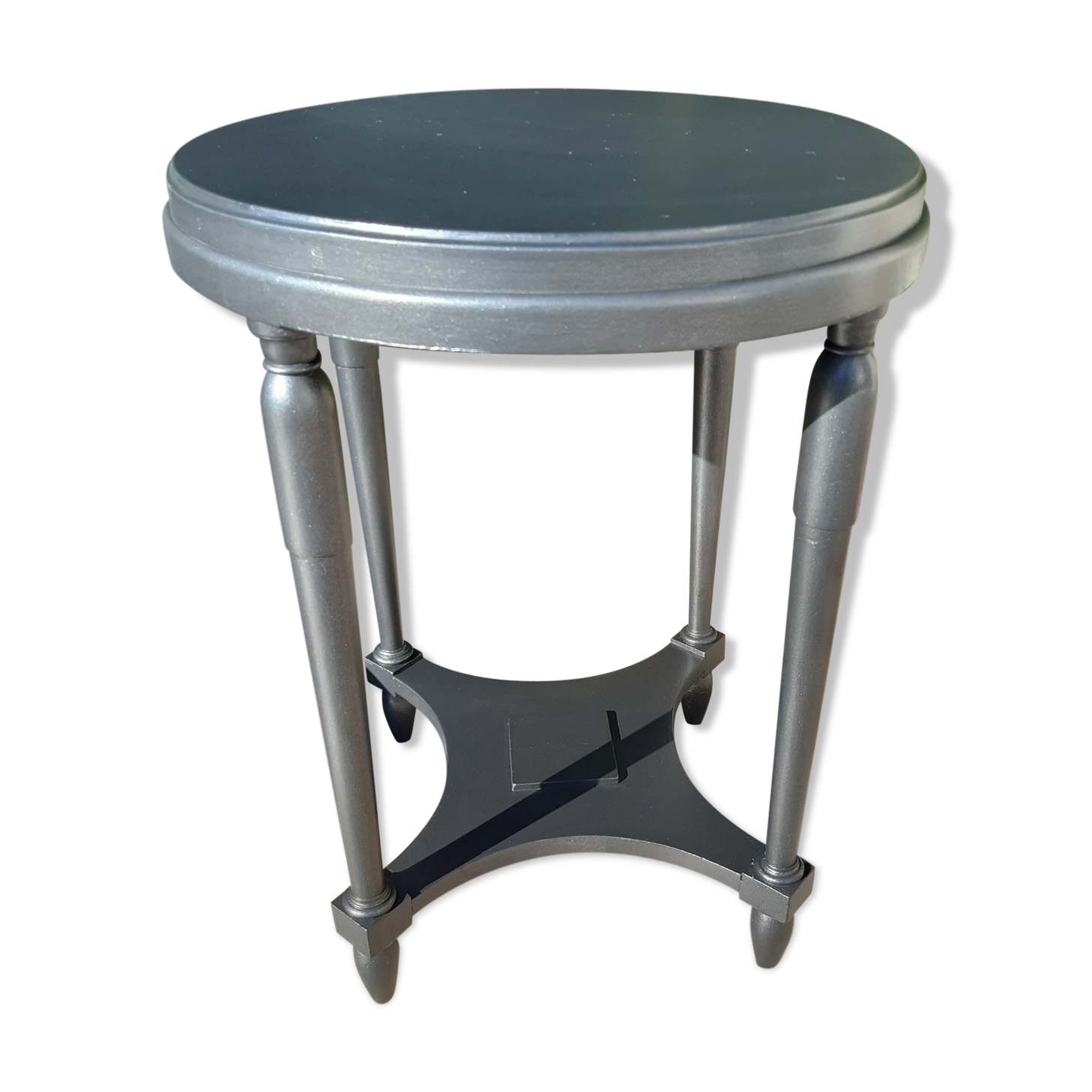 "Black steel" tea table, art deco 1920