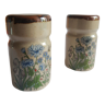 Set salt shaker and pepper stoneware vintage