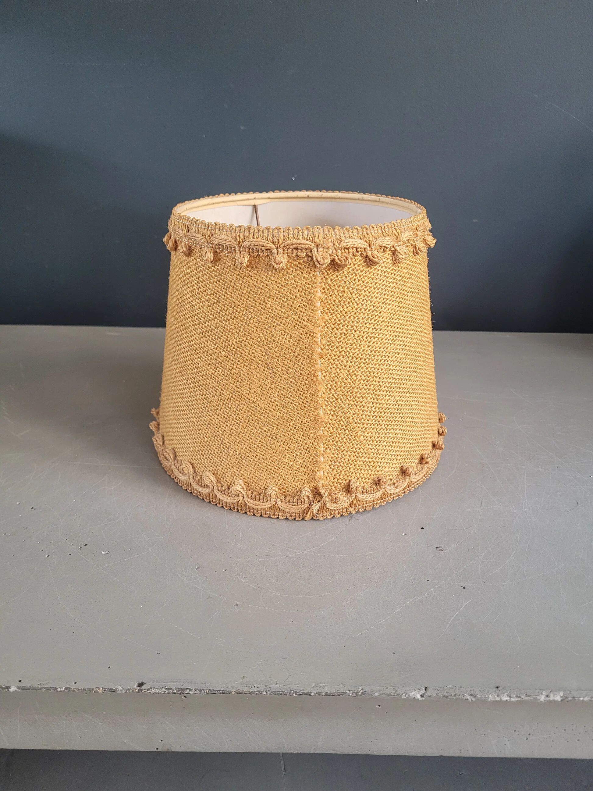 Jute lampshade with ribbons