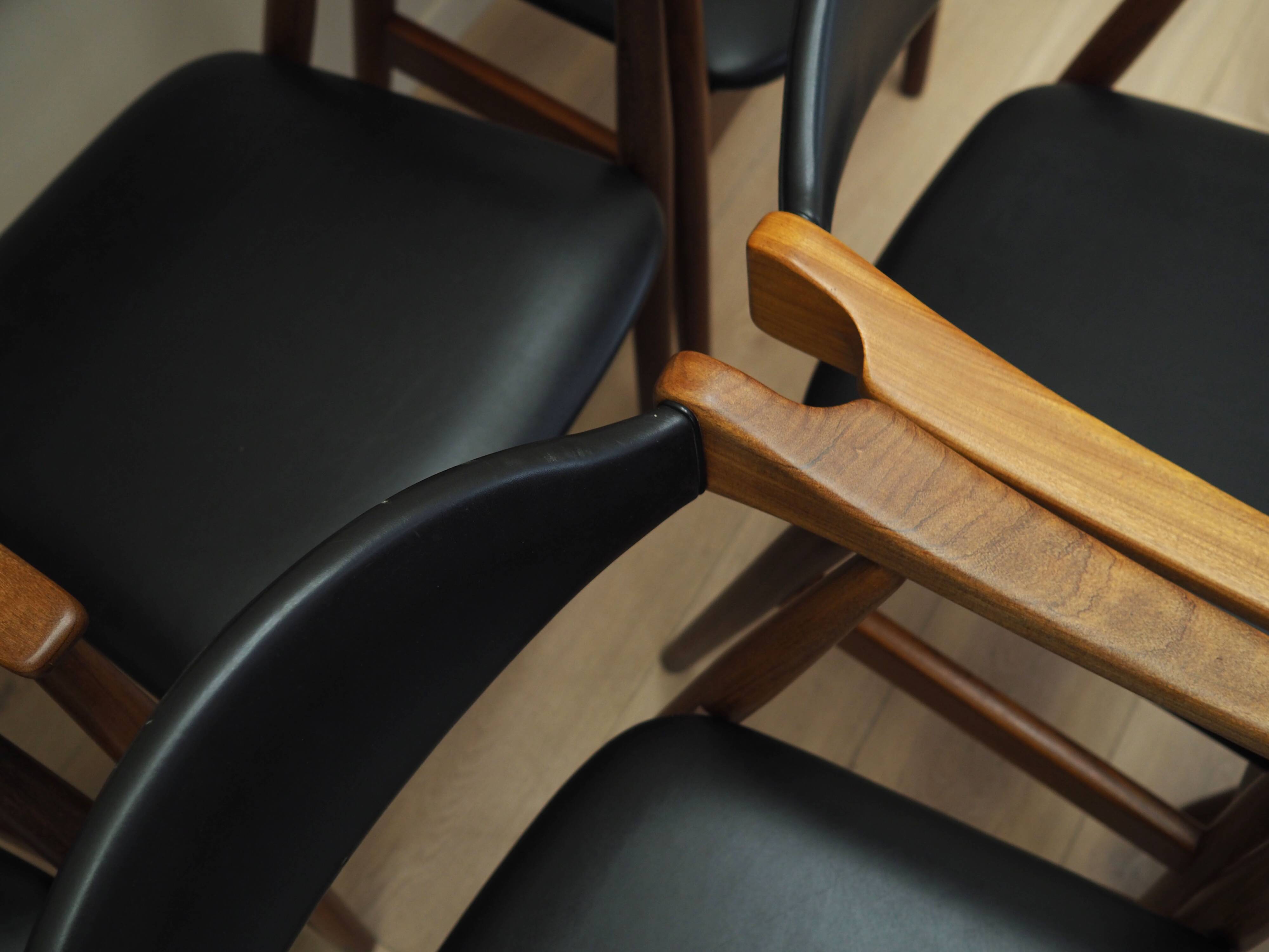 Set of six teak chairs, Danish design, 1970s, manufacture: Farstrup Møbler