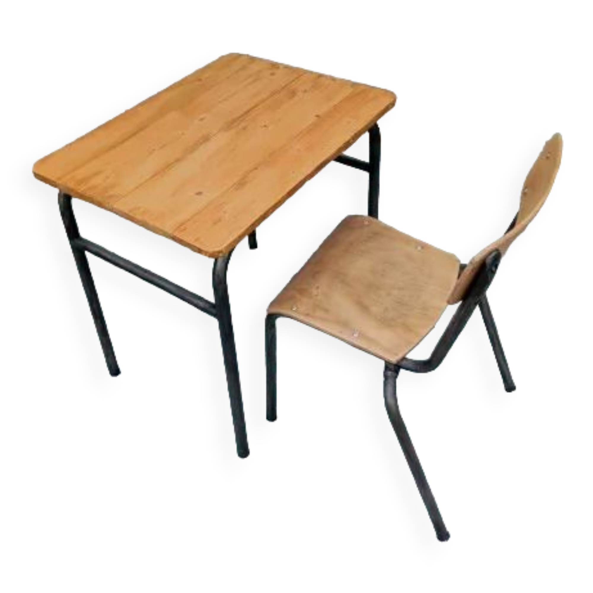 School desk and chair