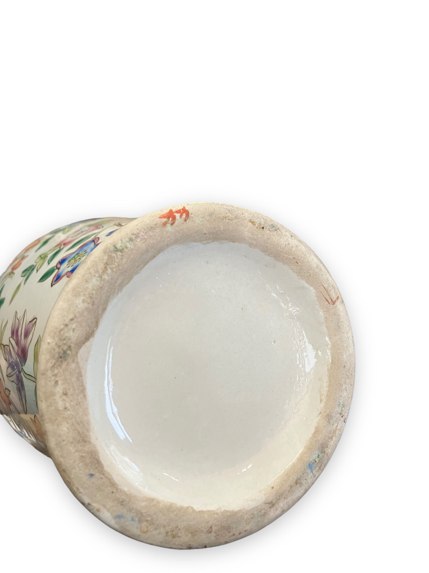 China porcelain vase painted floral decor