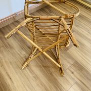 Fauteuil cubique en rotin