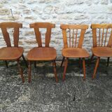 Mismatched bistro chairs