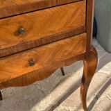 Old wooden bedside table