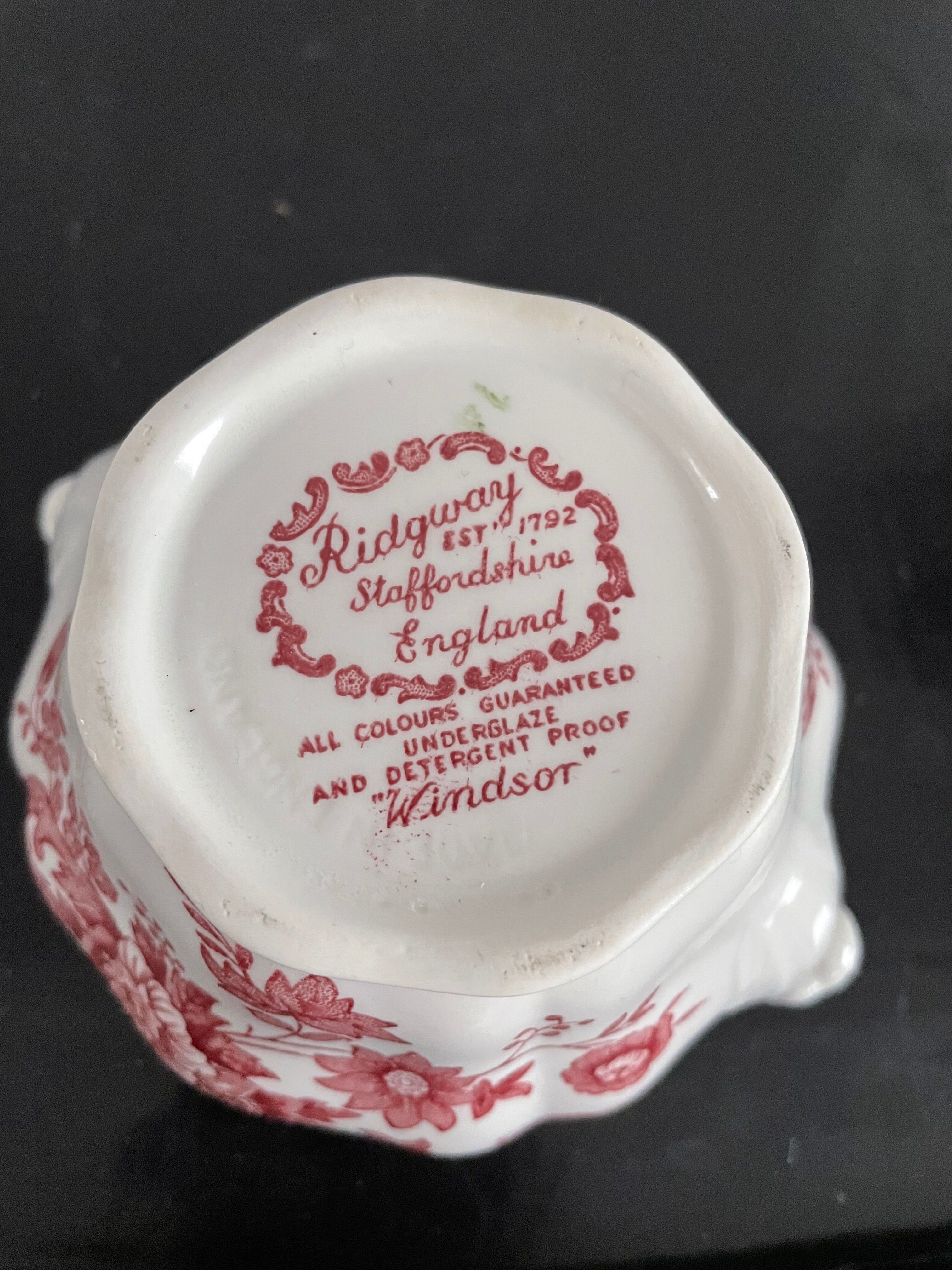 English porcelain sugar RIDGWAY Windsor model