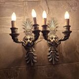 Paire d'appliques murales italiennes vintage