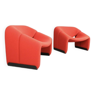 Pierre Paulin Lot de 2 fauteuils F598 Groovy pour Artifort, 1972