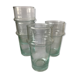 Set of 4 glasses in blown glass