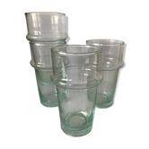 Set of 4 glasses in blown glass