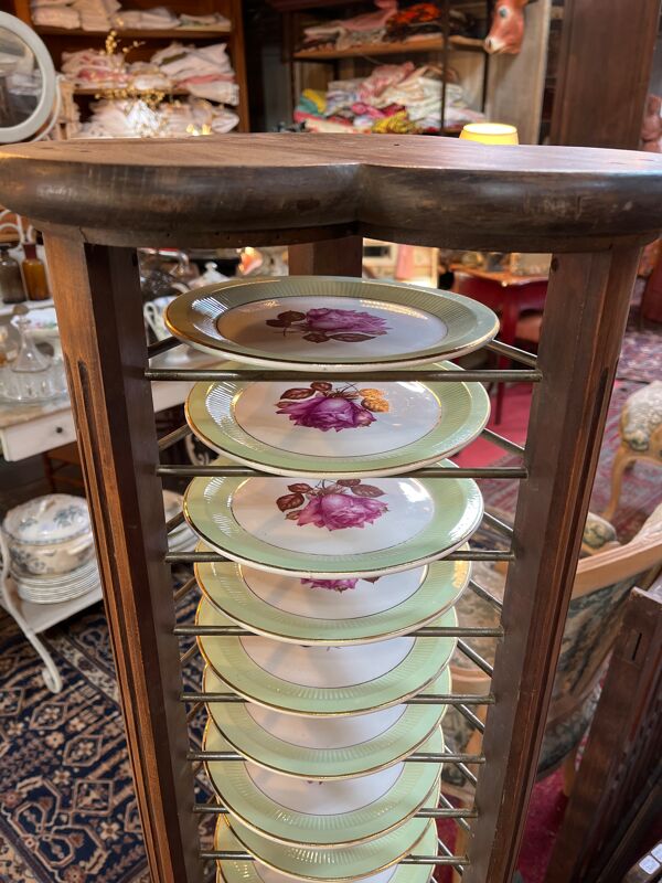 Porte assiettes d'hôtel et restaurant acajou