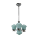 Blue art deco chandelier, 1930s