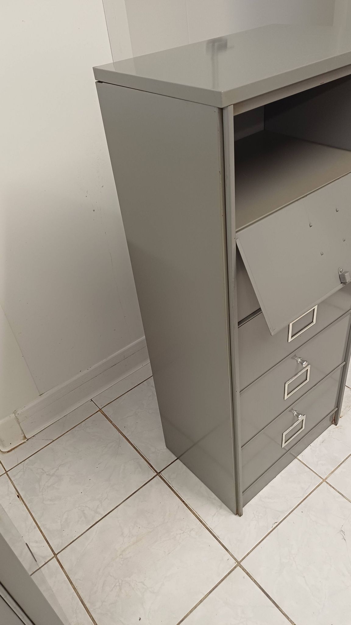 Industrial metal filing cabinet Bauche – 5 drawers – 1950s