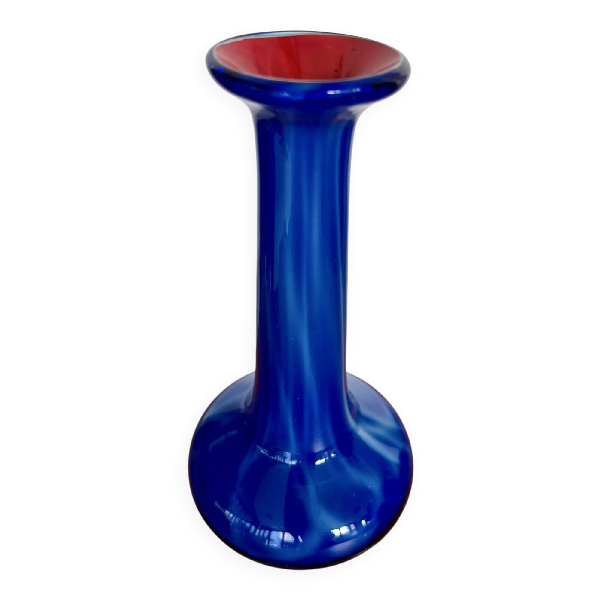 Multilayer blue/white/red soliflore vase