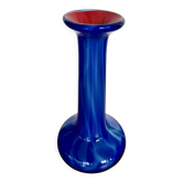 Vase soliflore multicouche bleu, blanc et rouge
