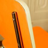 Pair of orange Formica "Tublac" chairs