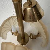 Shell and brass chandelier from the 70s