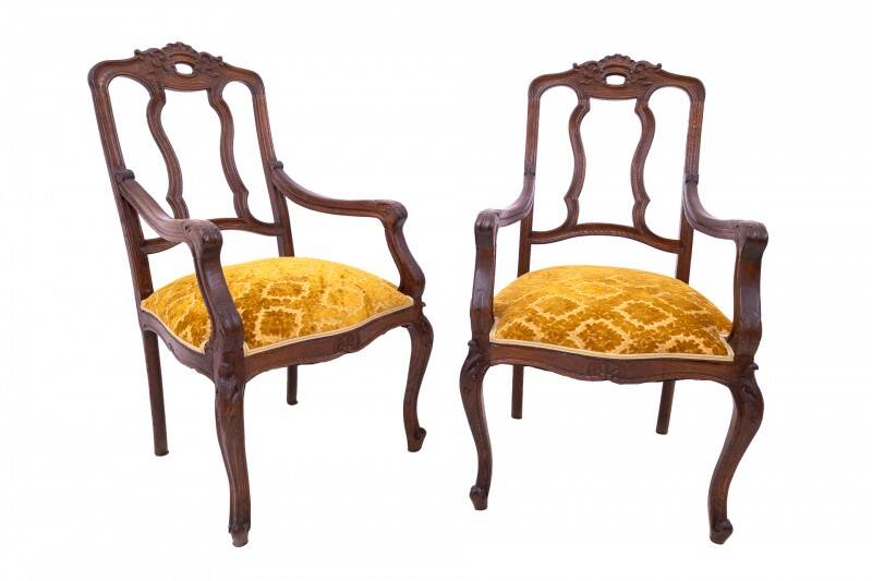 Pair of antique armchairs, France, circa 1900. After restoration.