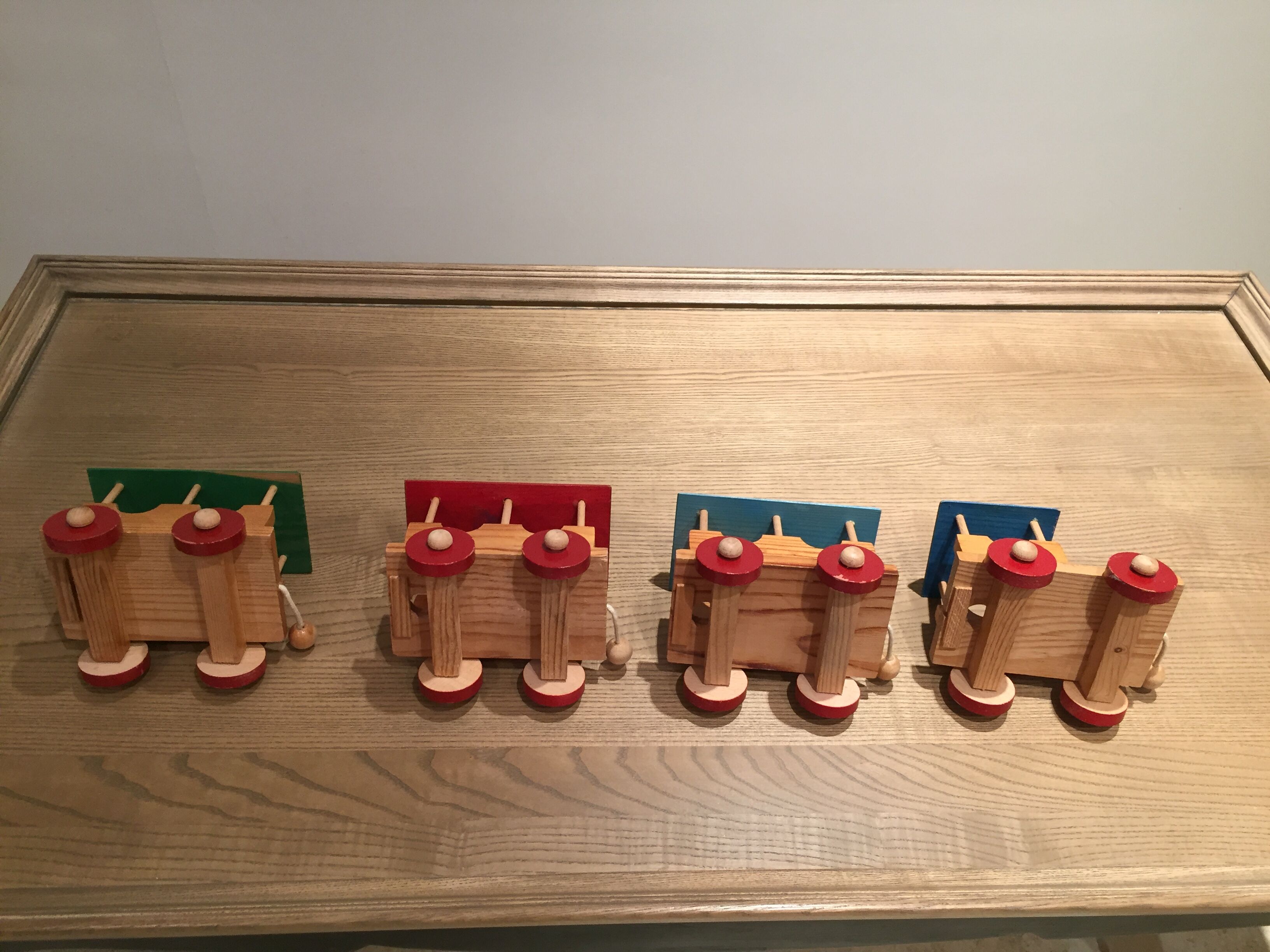 Vintage wooden train to pull