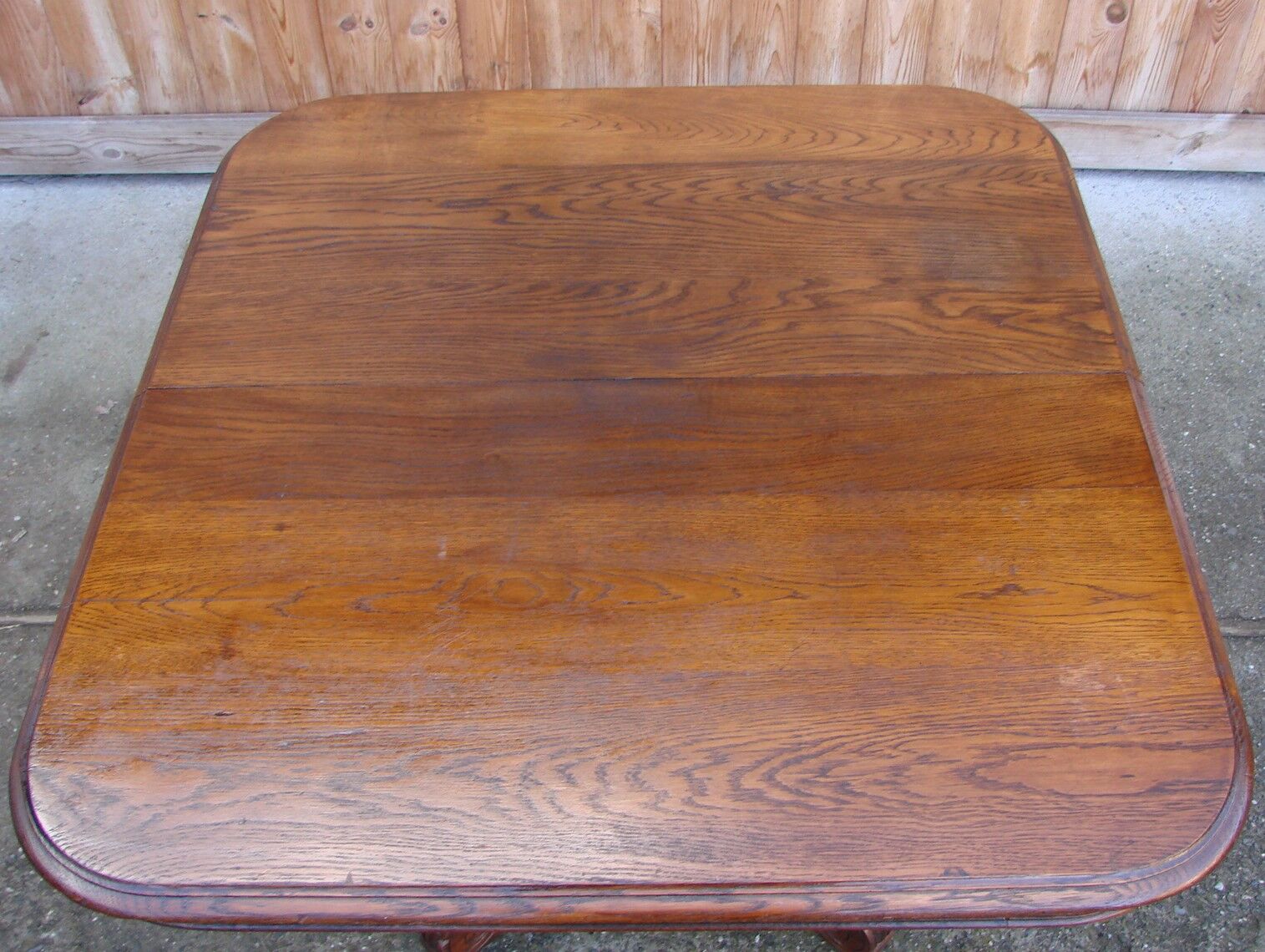 Oak table from 19th century .