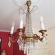 6-light hot air balloon chandelier with crystal pendants, late 19th century