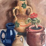 Nature morte pots de fleurs